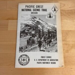Vintage 1974 Pacific Crest National Scenic Trail Oregon Map Guide Forest Service